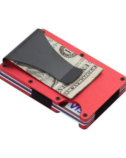 Dropshipping Aluminium Credit Card Holder for Men Wallet New Minimalist Rfid Blocking Slim Anti Protect Metal Cardholder Clip