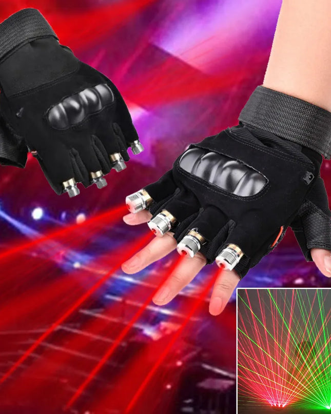 Laser Gloves Rechargeable Powered Laser Lamp Stage Light Dancing Stage DJ Party Shows LED Luminous Gloves Green Red Laser