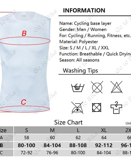 Cycling Underwear Sport Base Layer White Cycling Jersey Reflective Vest Men Undershirt Quick Dry Elastici Vest Road Bike Jersey