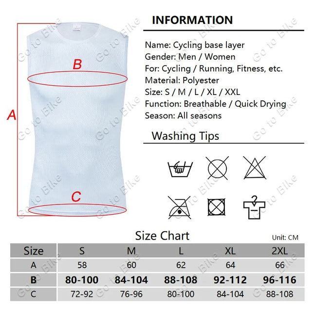 Cycling Underwear Sport Base Layer White Cycling Jersey Reflective Vest Men Undershirt Quick Dry Elastici Vest Road Bike Jersey