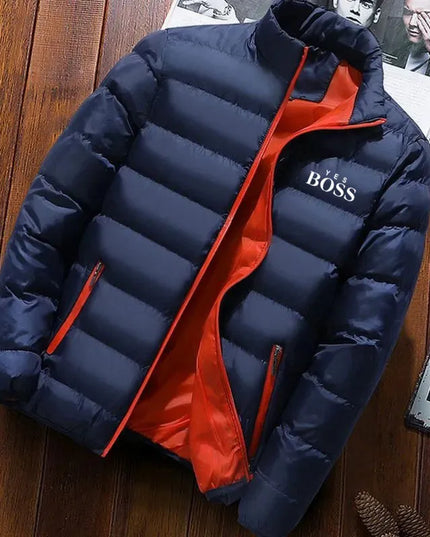 Thick Men New Warm Parka Jackets Winter Casual Men's Outwear Coats Solid Stand Collar Male Windbreak Cotton Padded Down Jacket