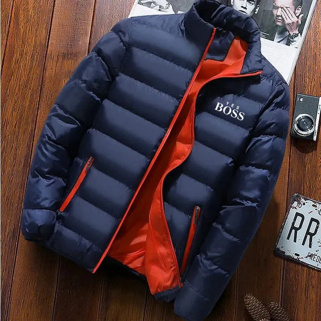 Thick Men New Warm Parka Jackets Winter Casual Men's Outwear Coats Solid Stand Collar Male Windbreak Cotton Padded Down Jacket