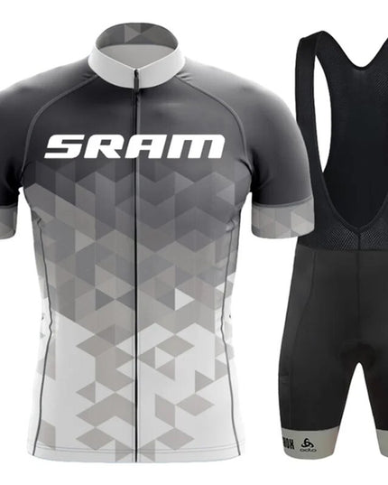 SRAM Sports Set Summer Cycling Clothing 2024 Men's Shorts Bike Mtb Pants Man Bicycle Jersey Professional Shirt Gel Sportswear