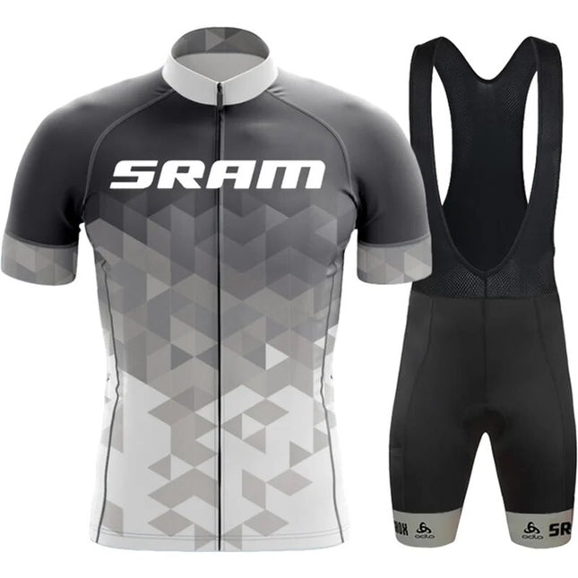 SRAM Sports Set Summer Cycling Clothing 2024 Men's Shorts Bike Mtb Pants Man Bicycle Jersey Professional Shirt Gel Sportswear