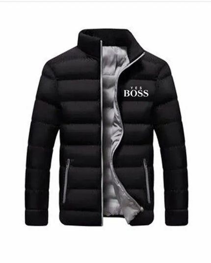 Thick Men New Warm Parka Jackets Winter Casual Men's Outwear Coats Solid Stand Collar Male Windbreak Cotton Padded Down Jacket