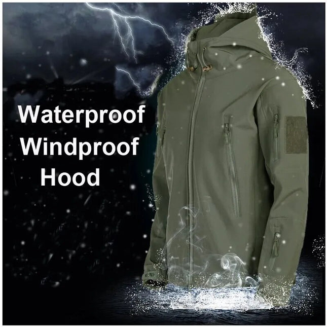 Winter Autumn Fleece Men Jacket Military Tactical Waterproof Suit Outdoor Fishing Hiking Camping Tracksuits Coat Thermal