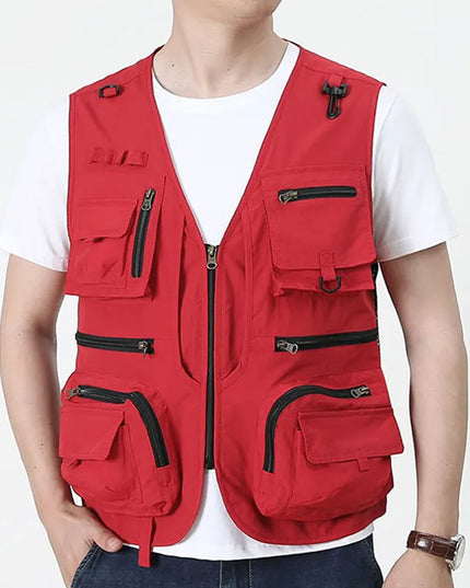 14 Pockets Summer New Men US Tactical Hiking Fishing Vest Mens Photographer Waistcoat Mesh Cargo Sleeveless Jacket Tool Vest 7XL