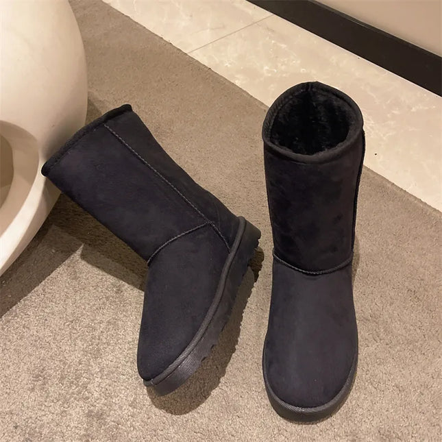 2023 New Style Winter Snow Boots Women Anti Slip Casual Woman Shoe Winter Boot Female Warm Plush Mid-calf Boots Long Botas Mujer