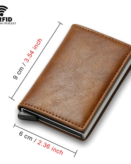 Rfid Credit Card Holder Men Wallets Bank Cardholder Case Small Leather Slim Thin Magic Mini Wallet Smart Minimalist Wallet  2023
