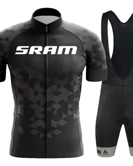 SRAM Sports Set Summer Cycling Clothing 2024 Men's Shorts Bike Mtb Pants Man Bicycle Jersey Professional Shirt Gel Sportswear