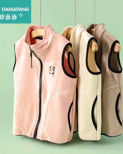 Children's vest with double-sided velvet vest, autumn and winter girls' jacket, fashionable jacket, girls' jacket, clothes, boys