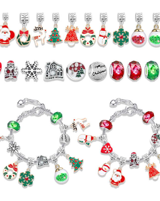 Christmas Blind Box 24 Days Countdown Children's Bracelet -DIY Creative Handmade Blind Box Exquisite Gift Box Set