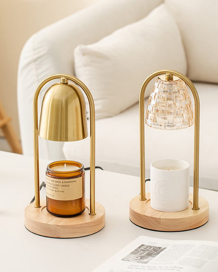 LED Aromatherapy Candle Melting Wax Lamp Metal Gold Bell shape Night Lamp Bedroom Diffuser Table Lamp Atmosphere Decorative Lamp