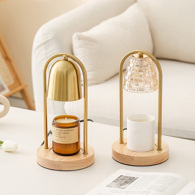 LED Aromatherapy Candle Melting Wax Lamp Metal Gold Bell shape Night Lamp Bedroom Diffuser Table Lamp Atmosphere Decorative Lamp