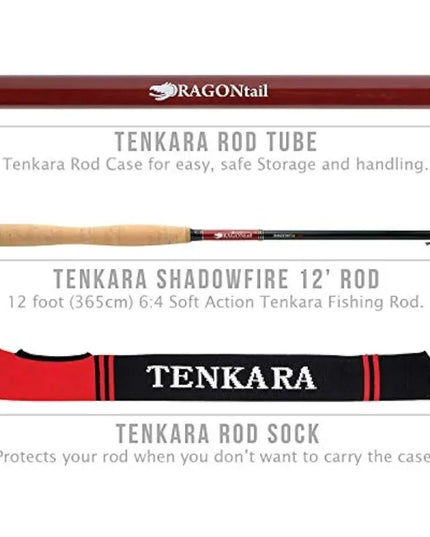 DRAGONtail Shadowfire 365 12' Tenkara Fly Fishing Rod