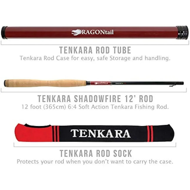 DRAGONtail Shadowfire 365 12' Tenkara Fly Fishing Rod