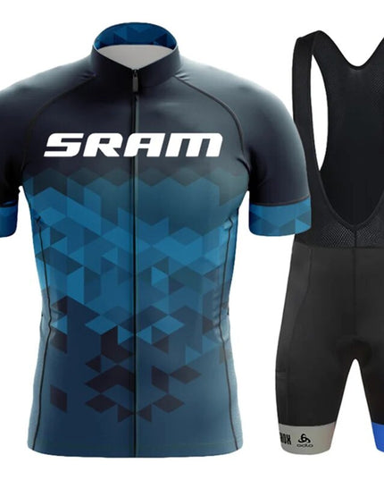 SRAM Sports Set Summer Cycling Clothing 2024 Men's Shorts Bike Mtb Pants Man Bicycle Jersey Professional Shirt Gel Sportswear