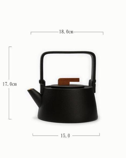 High Temperature Resistant Mineral Ceramic Teapot With Large Capacity