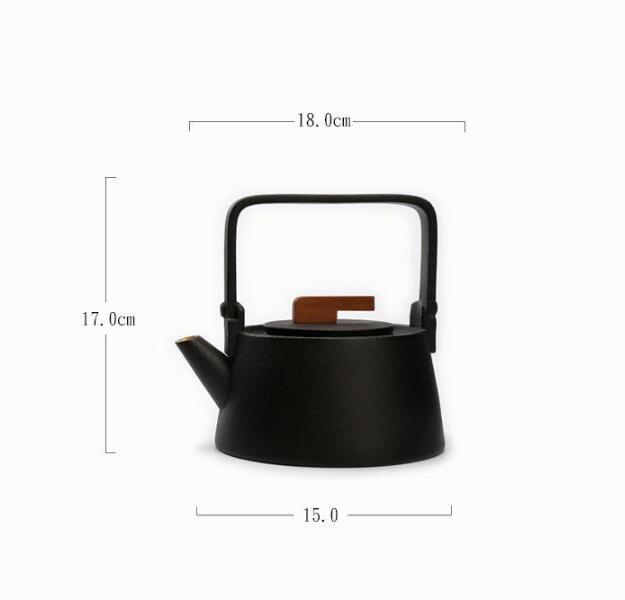 High Temperature Resistant Mineral Ceramic Teapot With Large Capacity