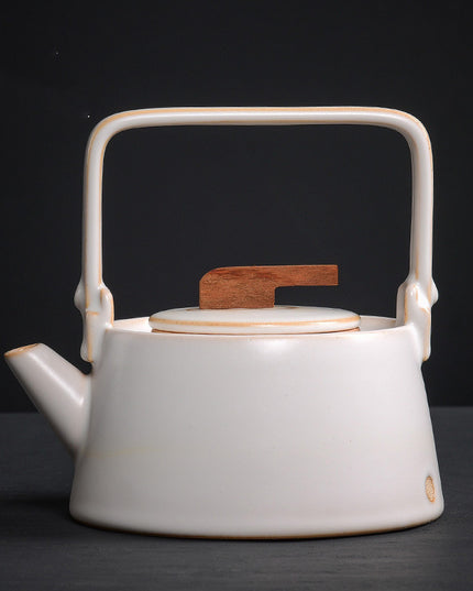 High Temperature Resistant Mineral Ceramic Teapot With Large Capacity