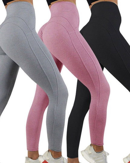 Solid color exercise leggings