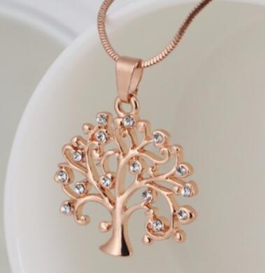 54MM Big Tree Of Life Pendant Necklaces Drilling CZ Zircon Multi Layers Chains Long Necklace Jewelry Gifts For Her