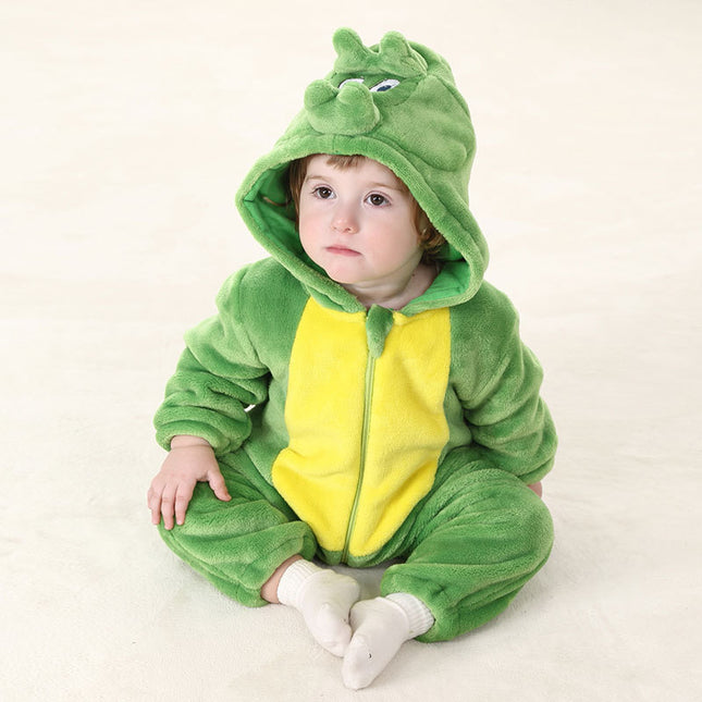 Baby flannel three-dimensional shape jumpsuit