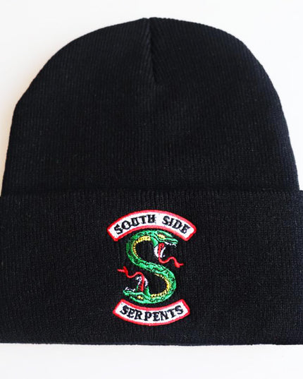 Embroidered knit hat