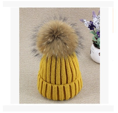 Autumn and winter new scorpion hair ball children's wool hat