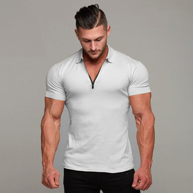 Men's short sleeve fitness polo shirt
