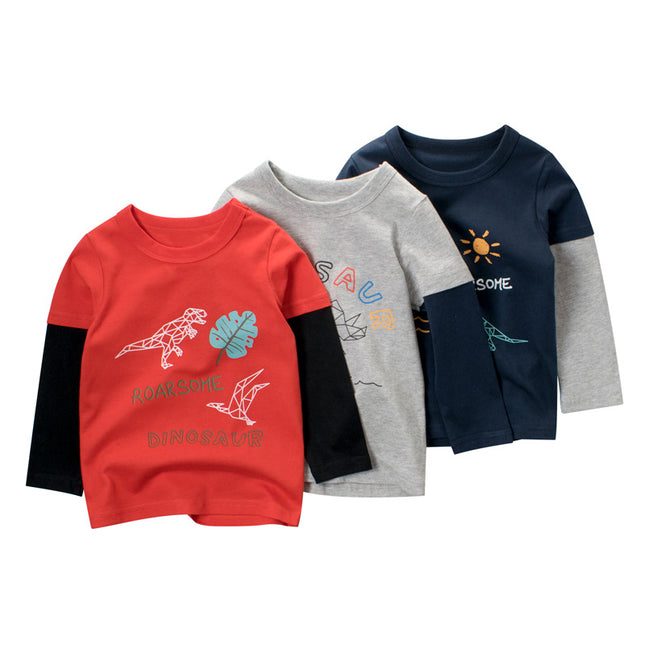 Baby clothes children's long-sleeved T-shirt boys bottoming shirt