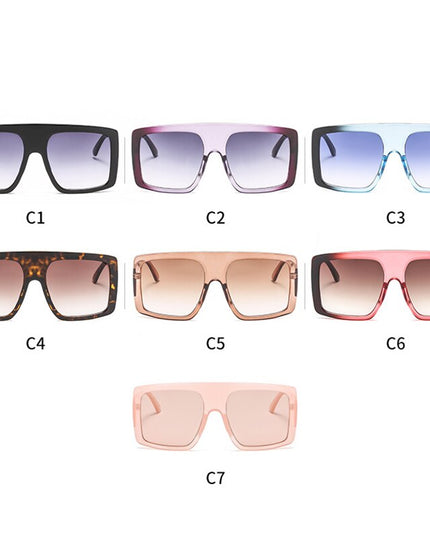 Sunglasses fashion PC big box square color box sunglasses personality legs decorative glasses