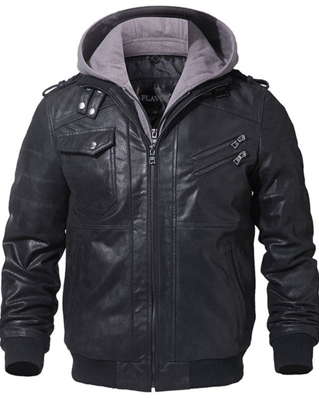 Winter Fashion Motorcycle Leather Jacket Men Slim Fit Oblique Zipper PU Jackets Autumn Mens Leather Biker Coats Warm Streetwear