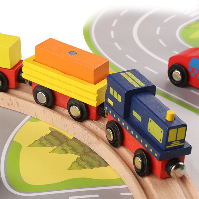 Children's Train Track Set Assembling Building Blocks Toys