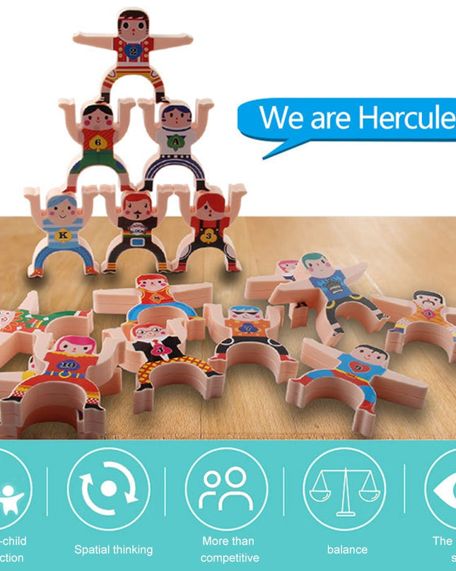 Multiplayer Cartoon Hercules Building Blocks Parent-child Interactive Toy Stacking High Game Balance Plastic Blocks
