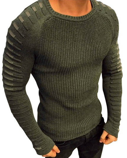 Men's Slim Long Sleeve Round Neck Knit Top