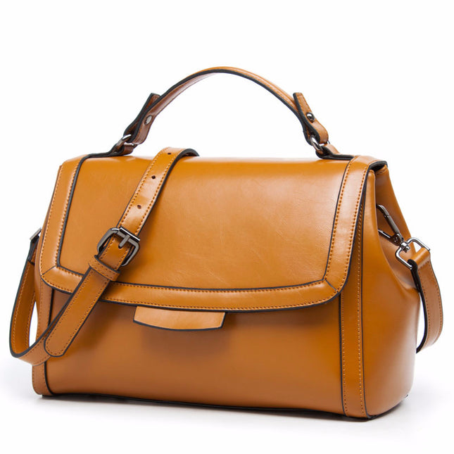 Fashion Genuine Leather Bags Women Real Leather Handbag Shoulder Bags Elegant Women Crossbody Messenger Bags