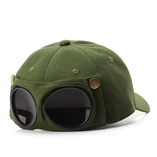 New Aviator Hat Summer Personality Glasses Baseball Cap Female Unisex Sunglasses Cap Male Cap Baseballcap Boys Cap