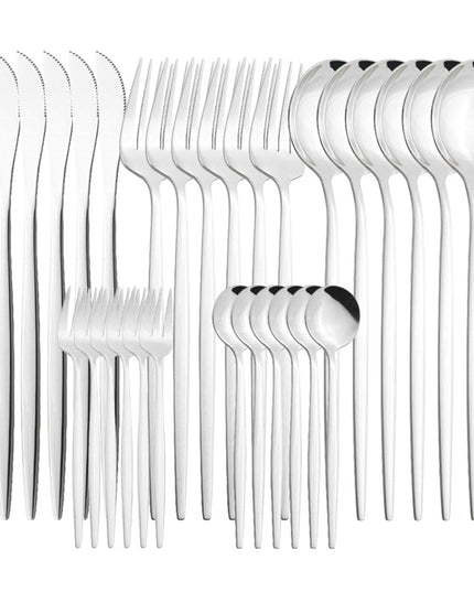 30 Piece Stainless Steel Tableware For Household , Hotel , Creative Western Cutlery Tableware