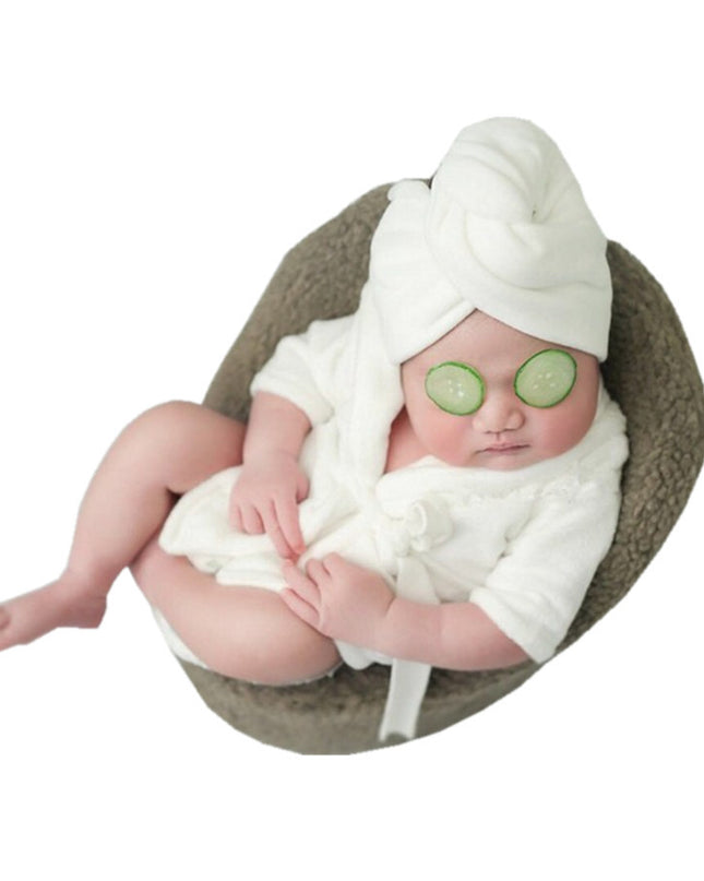 Baby Bathrobes Bath Towel Solid Color Warm