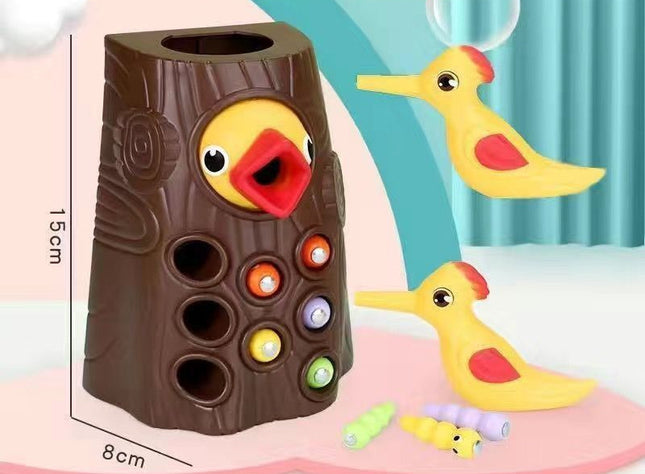 Family Toys Click Here For More OptionsWoodpecker Magnetic Catch The Worm Animal Feeding Game Small Birds Children Educate Fishing Toys Kit Kids Gift Set