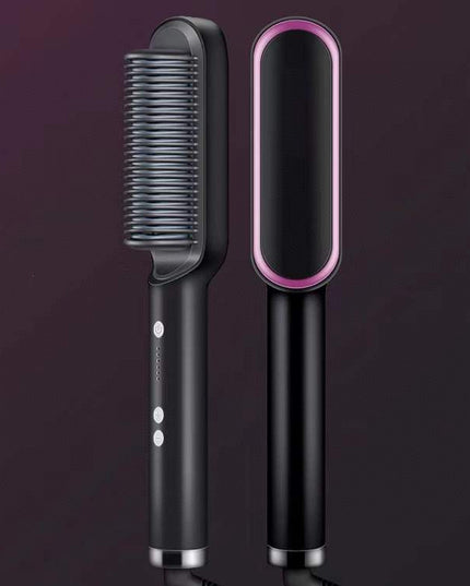 Two In One Negative Ion Hair Straightener Comb Curling Tong Dual-purpose Electric Hair Brush
