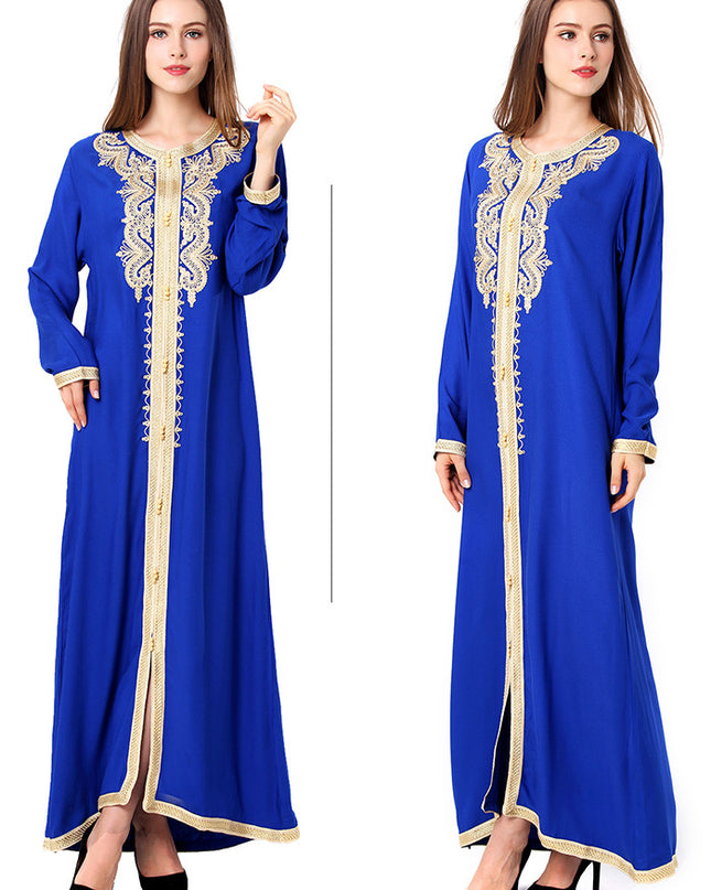 Muslim Embroidered Lace Dress Dress