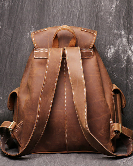 Backpack Unisex Crazy Horse Leather Backpack