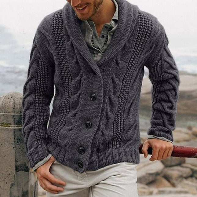 Knitted cardigan sweater