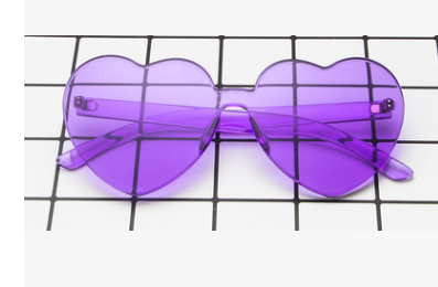 SHAUNA Oversize Cute Candy Color Women HeartSunglasses Fashion Thick Lens Shades UV400