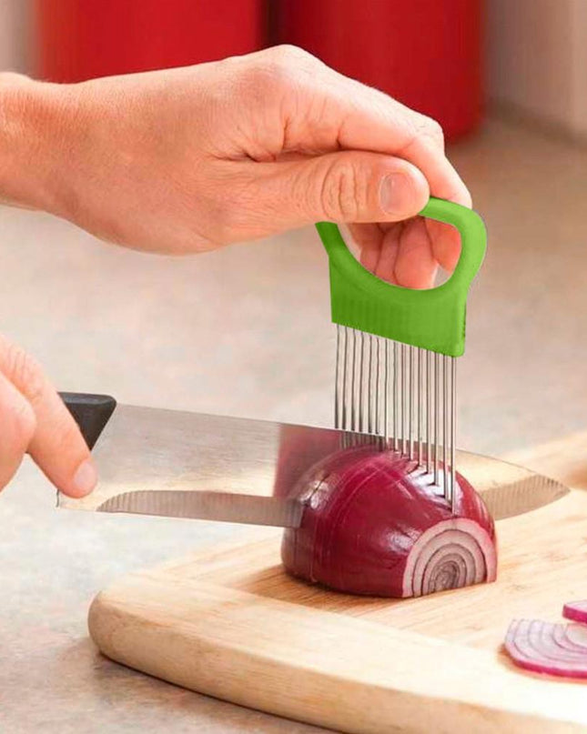 Vegetable Holder Cutting Aid Guide