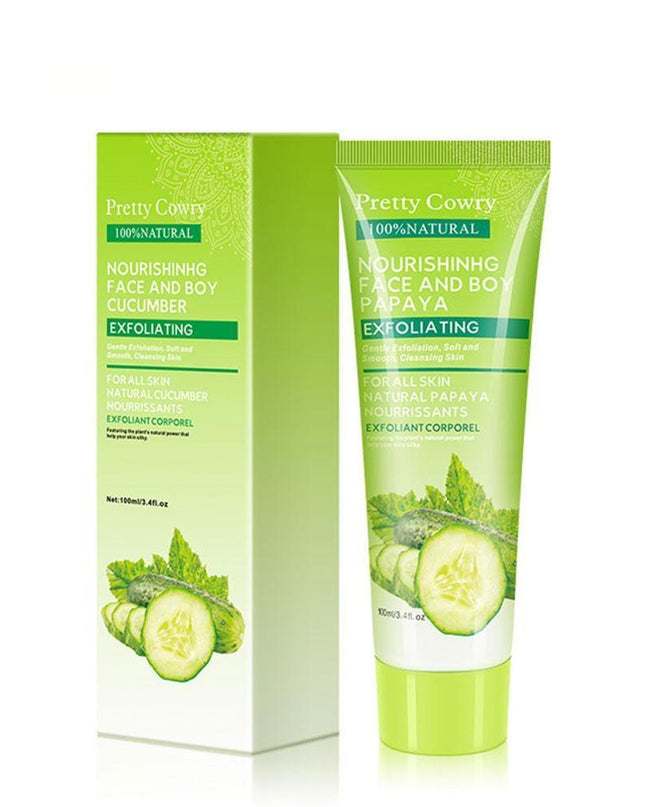 Cucumber Coconut Papaya Facial Exfoliating Gel Cream 100ml Body Cleansing
