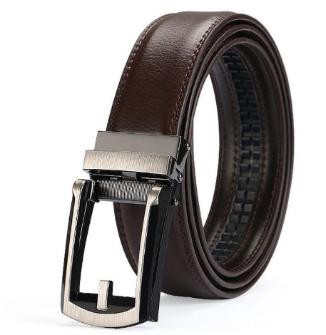 TV Belt Men's Comfort Click Fake Pin Buckle Men's Leather Belt