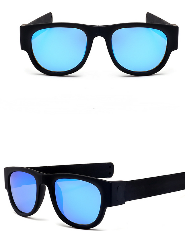 Bracelet Folding Sunglasses for Men and Women Polarized Sports Fashion Riding Pop-up Mirror Wrist Sunglasses
